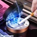 Solarxia Car Ashtray Auto Ashtray Cigar Electronic Cigarette Lighter Detachable Solar Powered USB Rechargeable with Lid Blue LED Light Stainless Ceramic for Most Car Cup Holder Home Office Black B07JZ7616Y